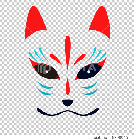 日本の伝統的な狐面 のイラスト素材