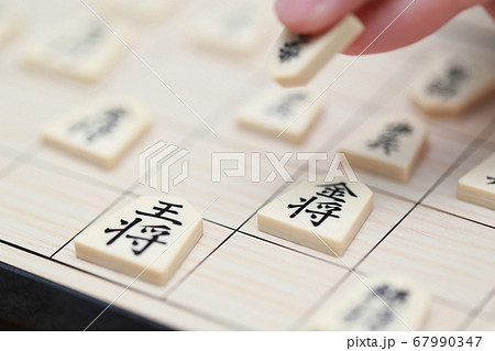 将棋の対局をする女性の指 67990347