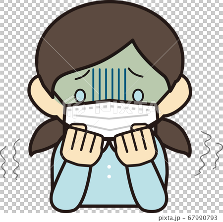 女の子_マスク_震える 67990793