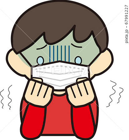 男の子_マスク_震える 67991227