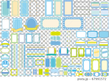 Useable pop decoration frame set blue 67991572