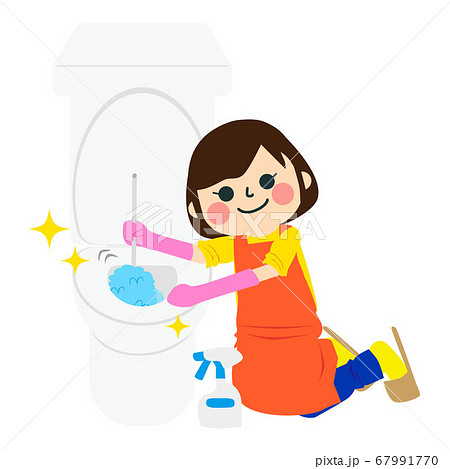 Woman doing housework - Stock Illustration [67991770] - PIXTA
