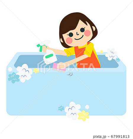 Woman Doing Housework Stock Illustration