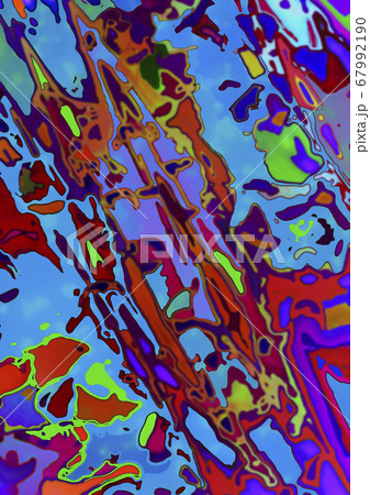 Abstract blue-green background covered with a texture of bright colored randomly scattered spots and blots Abstract blue-green background covered with a texture of bright colored randomly scattered spots and blots 67992190