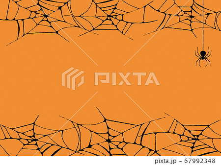 蜘蛛の巣の背景フレームのイラスト素材