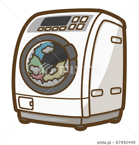 洗濯物を洗っているドラム式洗濯機 洗濯物を洗っているドラム式洗濯機 67992440