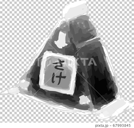 コンビニのおにぎり 水彩風 アナログ感 メニューイラスト のイラスト素材