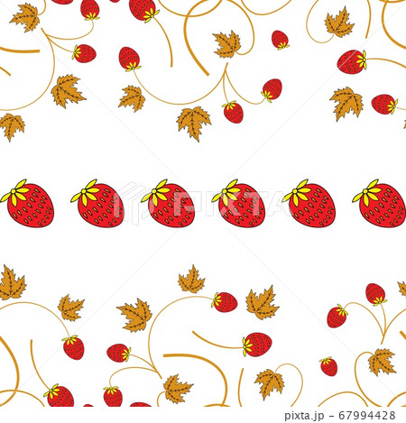 Seamless pattern with strawberries in Russian Seamless pattern with strawberries in Russian 67994428