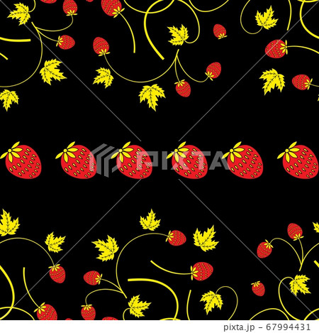 Seamless pattern with strawberries in Russian 67994431