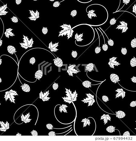Seamless pattern with strawberries in Russian Seamless pattern with strawberries in Russian 67994432