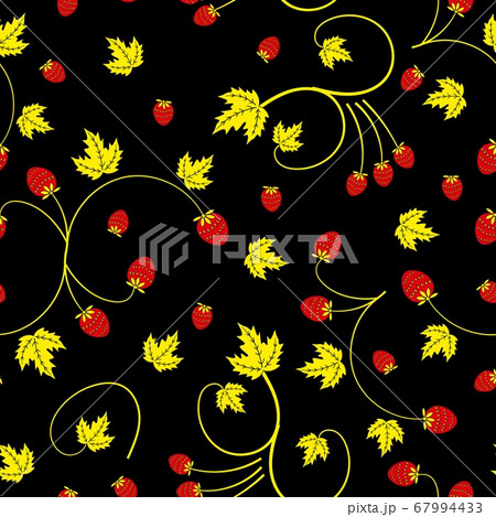 Seamless pattern with strawberries in Russian Seamless pattern with strawberries in Russian 67994433