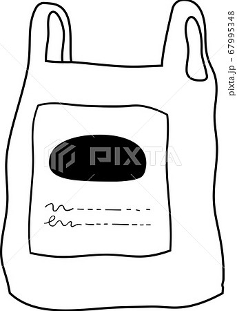 ビニール袋 ポリ袋 買い物袋 地球温暖化のイラスト素材