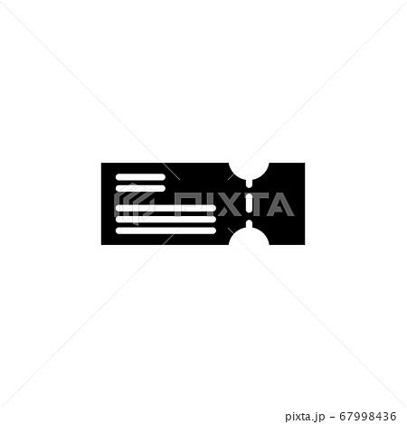 ticket icon. Simple sign, logo black on white ticket icon. Simple sign, logo black on white 67998436