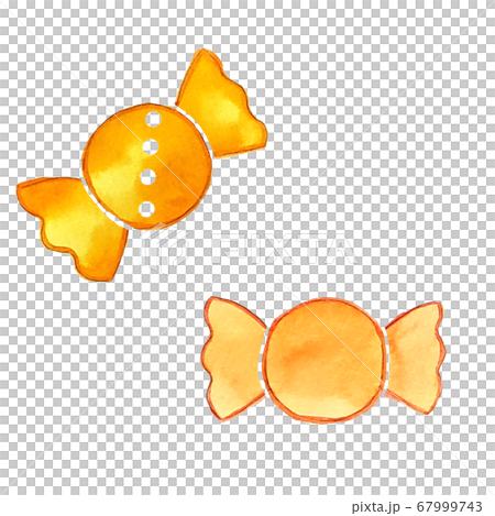 ほんわか水彩キャンディーイラストのイラスト素材