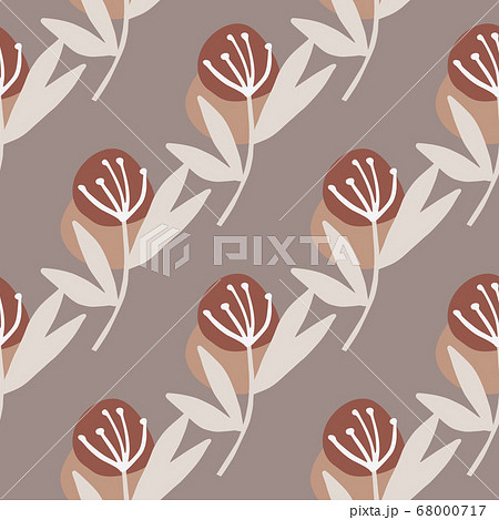Dandelion silhouette on botanic floral pattern. Dandelion silhouette on botanic floral pattern. 68000717