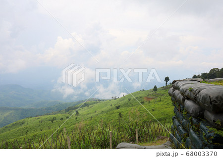 view of landscape is green grass on nature view of landscape is green grass on nature 68003370