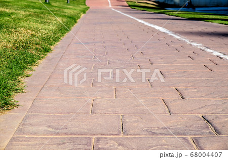 stamped concrete pavement, slate stone tile on cement stones pattern 68004407