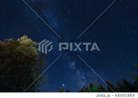 Milky Way over the Forest at the Troodos mountains 68005869