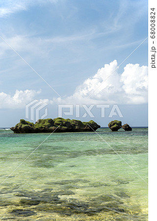 沖縄県　西表島の星の砂海岸 68008824