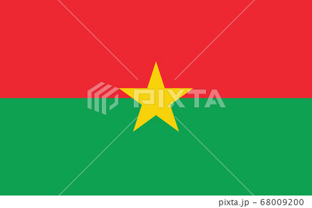 Burkina Faso flag vector graphic. Rectangle Burkina Faso flag vector graphic. Rectangle 68009200