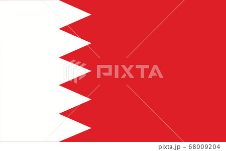 Bahrain flag vector graphic. Rectangle Bahraini Bahrain flag vector graphic. Rectangle Bahraini 68009204