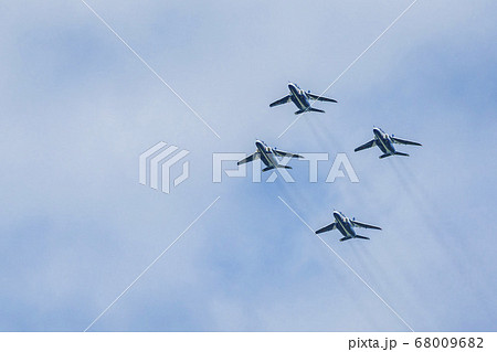 松島基地のブルーインパルス 宮城県東松島市の写真素材