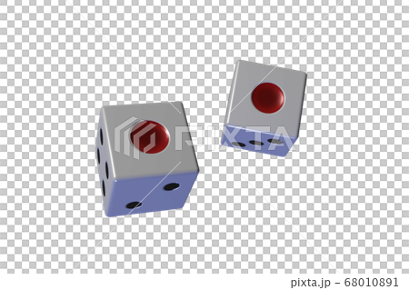 サイコロ(ゾロ目：透過素材) 68010891