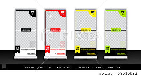 Restaurant fast food roll up banner design Restaurant fast food roll up banner design 68010932