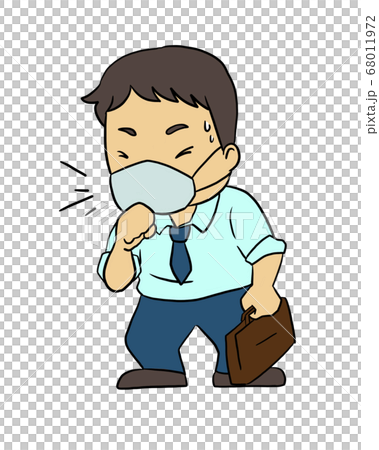 Office worker coughing Office worker coughing 68011972