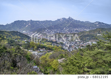 仁王山 風景 北朝鮮産 68012195