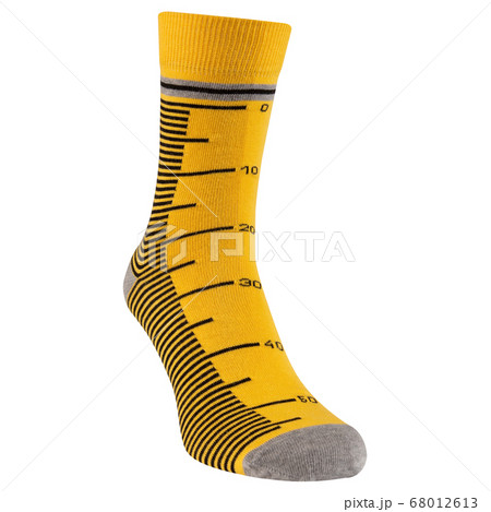 yellow sock with ruler scale applique, like yellow sock with ruler scale applique, like 68012613