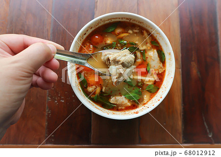 spicy soup or pork soup spicy soup or pork soup 68012912