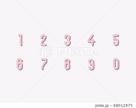 手書き　数字 68012975