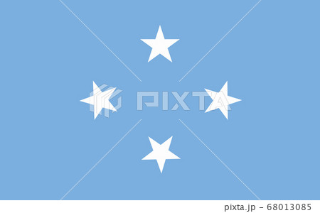 Micronesia flag vector graphic. Rectangle Micronesia flag vector graphic. Rectangle 68013085
