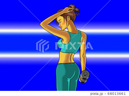 フィットネスインストラクターの女性 68013661