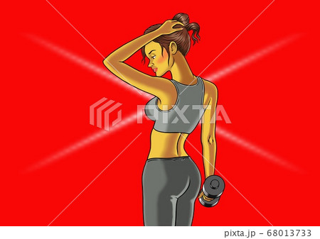 フィットネスインストラクターの女性 68013733