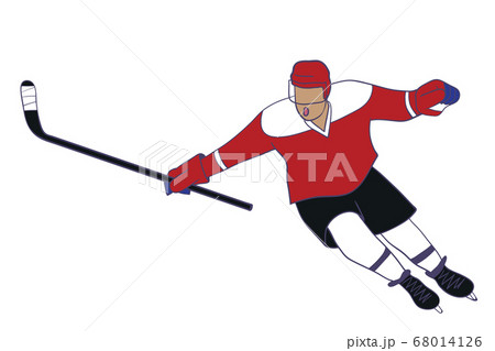 ice hockey player in action skating and celebrates 68014126