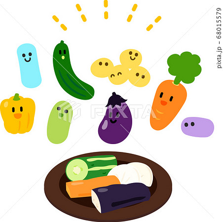 野菜と菌のキャラクターと漬物 野菜と菌のキャラクターと漬物 68015579