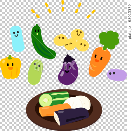 野菜と菌のキャラクターと漬物 野菜と菌のキャラクターと漬物 68015579