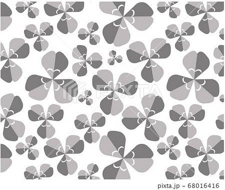 三つ葉のクローバーの背景画像　カラフルなクローバーのベクターイラスト　 68016416