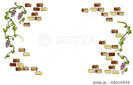 アナログ手描き水彩風のレンガのベクターイラスト背景素材のイラスト素材