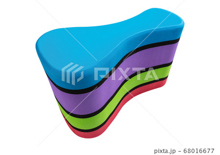 multicolor training buoy in the pool, swimming multicolor training buoy in the pool, swimming 68016677