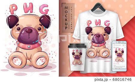 Cute dog poster and merchandising. 68016746
