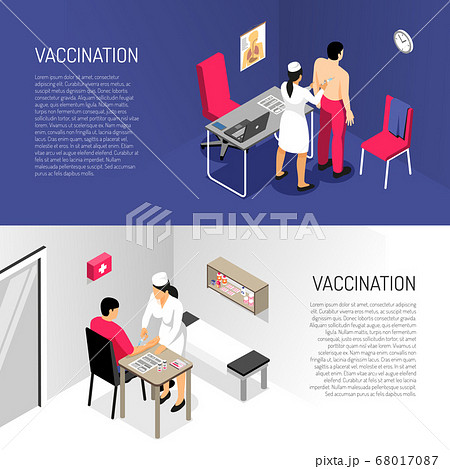 Isometric vaccination banners 68017087