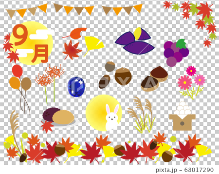 9月設置秋季簡單而可愛的插圖集 68017290