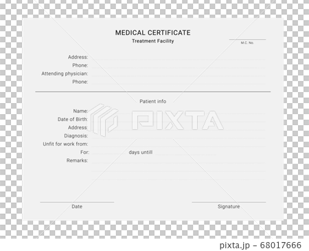 Medical certificate template. Health diagnostic Medical certificate template. Health diagnostic 68017666