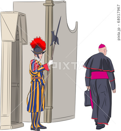 Swiss Guardsman with a halberd. Swiss Guardsman with a halberd. 68017967