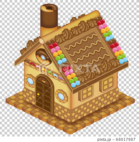 お菓子の家 チョコレートのイラスト素材