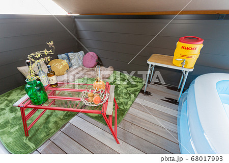 ベランダでキャンプ（べランピング）とプールで自宅でリゾート気分 68017993