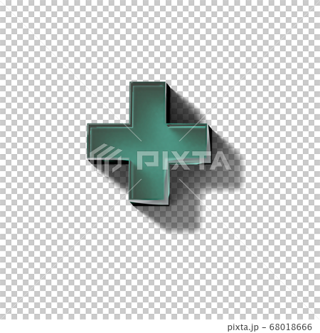 Real glass block plus sign Real glass block plus sign 68018666